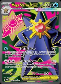 Mega Starmie ex card in English
