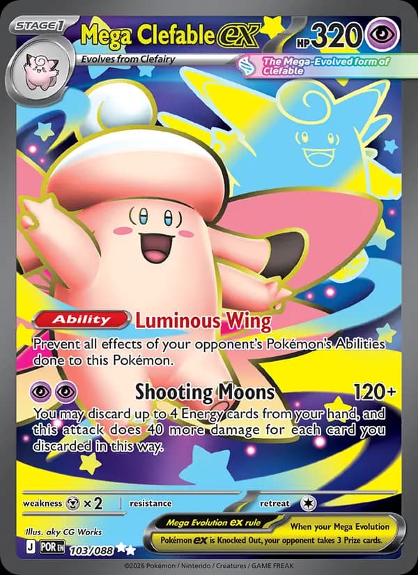 Mega Clefable ex card in English