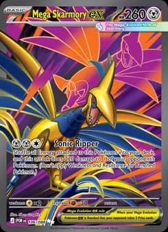 Mega Skarmory ex card in English