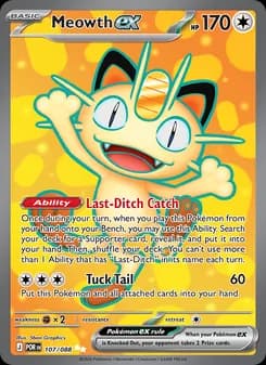 Meowth ex card in English
