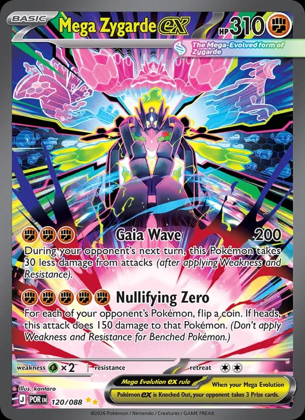 Mega Zygarde ex card in English