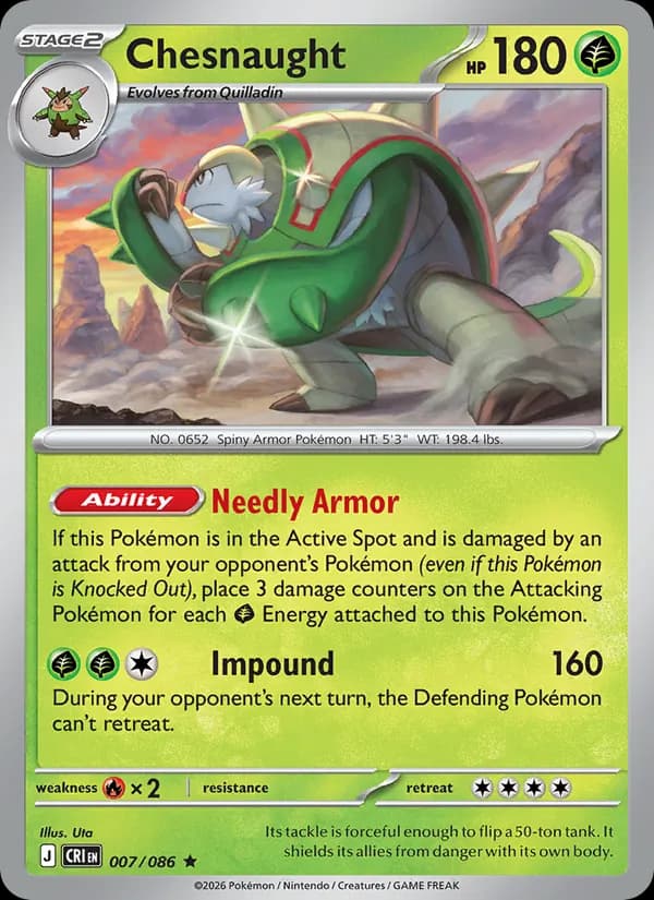 Chesnaught card in English