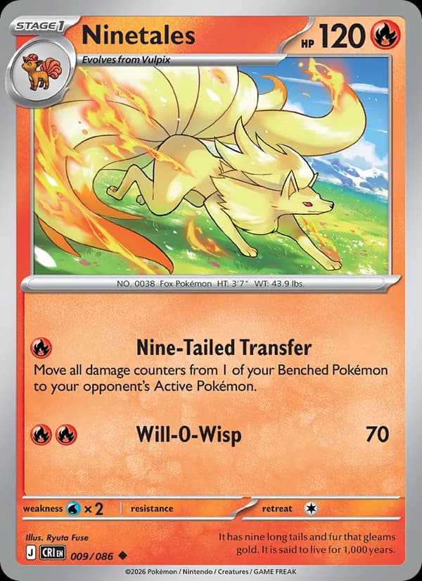 Ninetales card in English