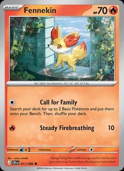 Fennekin card in English