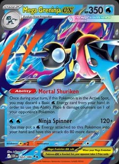 Mega Greninja ex card in English
