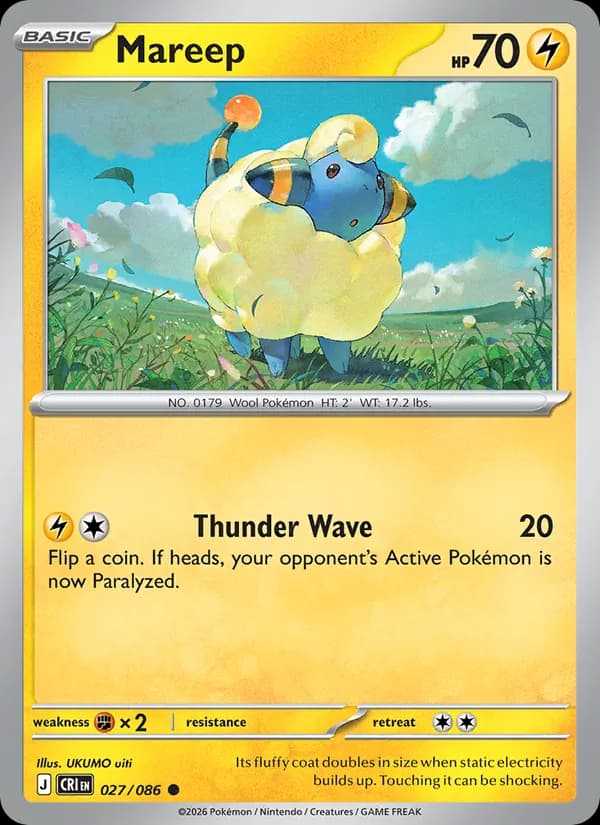 Mareep card in English