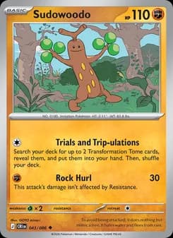 Sudowoodo card in English