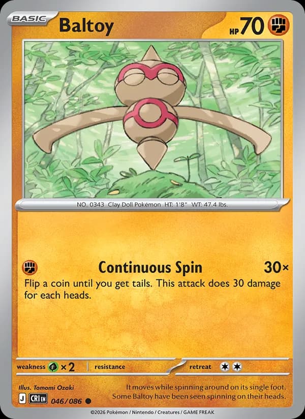 Baltoy card in English