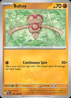 Baltoy card in English