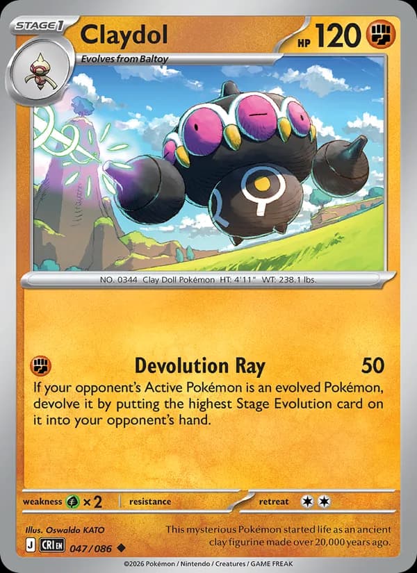Claydol card in English