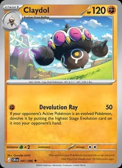 Claydol card in English