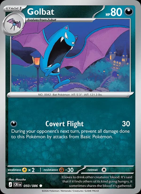 Golbat card in English