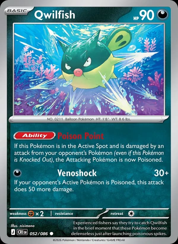 Qwilfish card in English