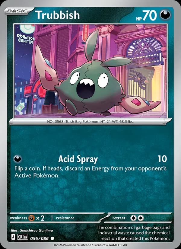 Trubbish card in English
