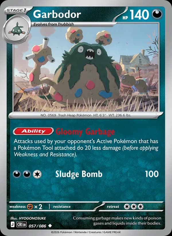 Garbodor card in English