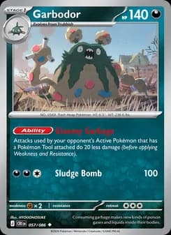 Garbodor card in English