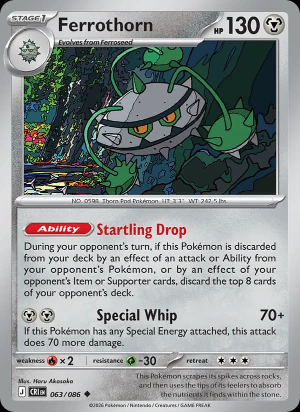 Ferrothorn card in English