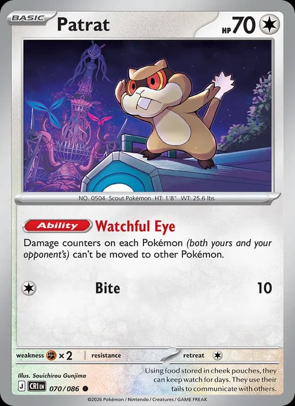 Patrat card in English