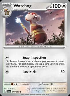 Watchog card in English