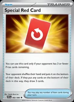 Special Red Card card in English