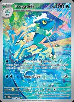 Frogadier card in English