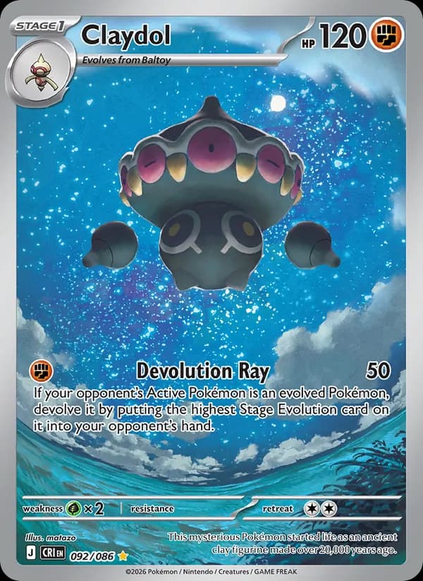 Claydol card in English
