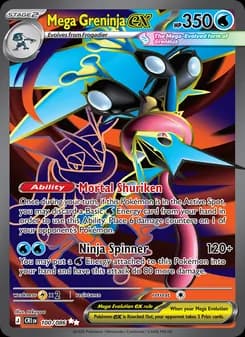 Mega Greninja ex card in English
