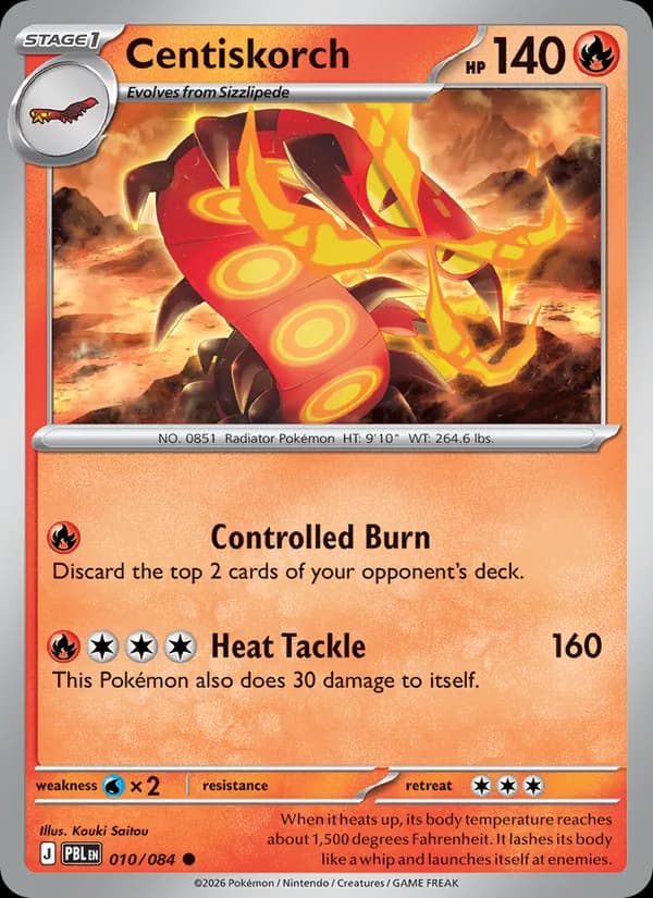 Centiskorch card in English