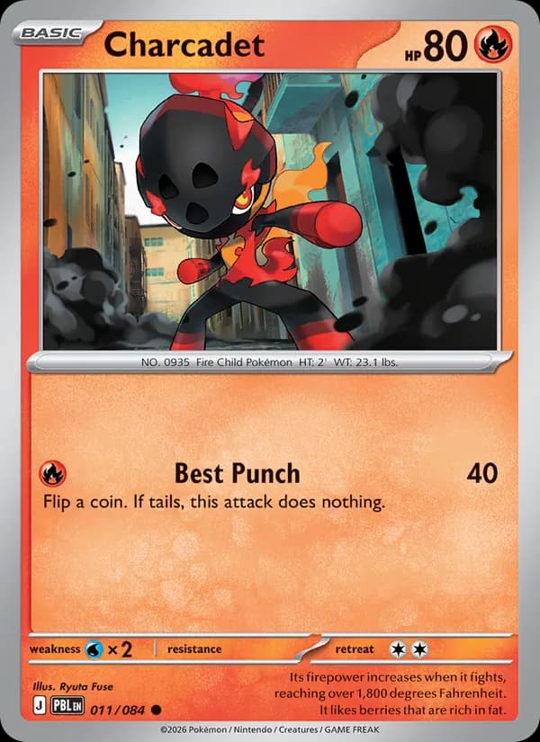 Charcadet card in English