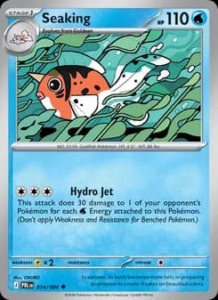 Seaking card in English