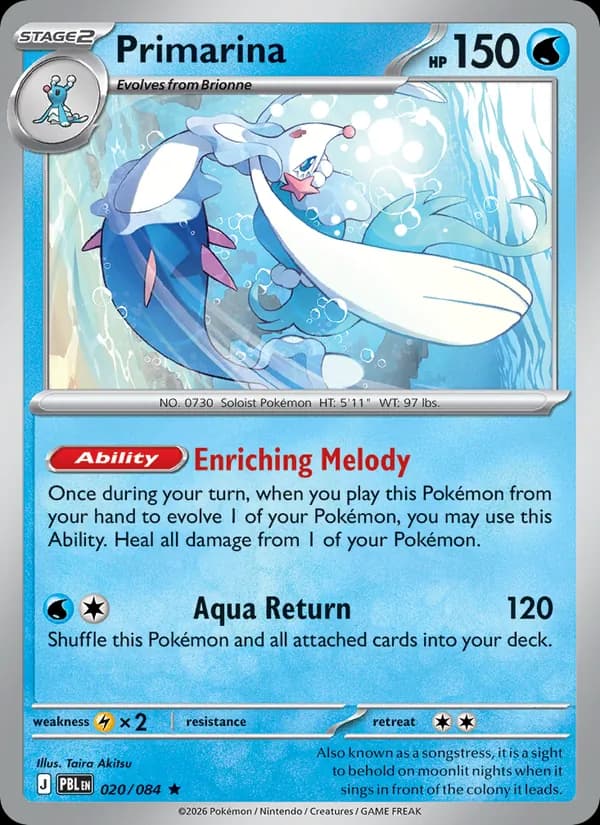 Primarina card in English