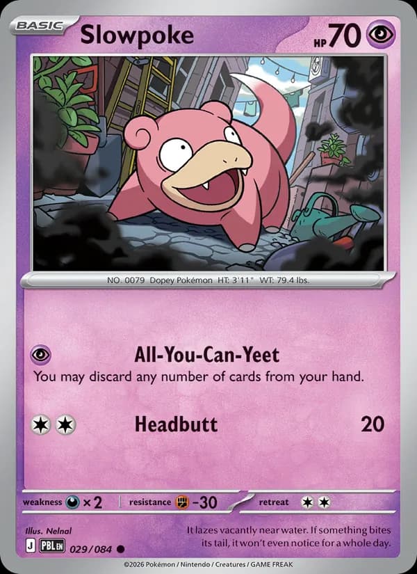 Slowpoke card in English