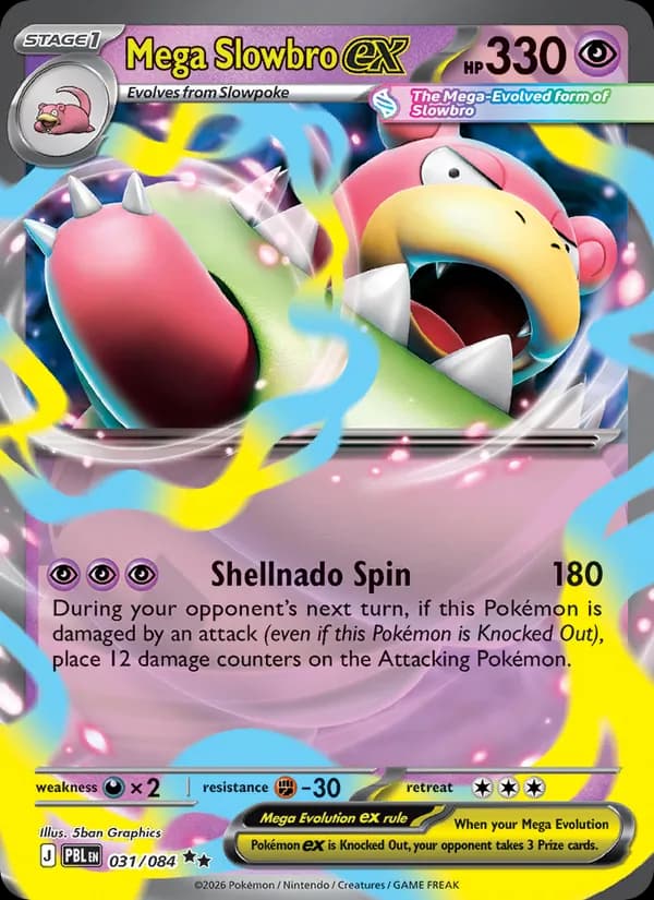 Mega Slowbro ex card in English