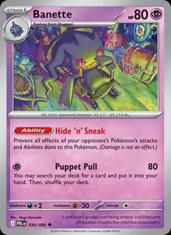 Banette card in English