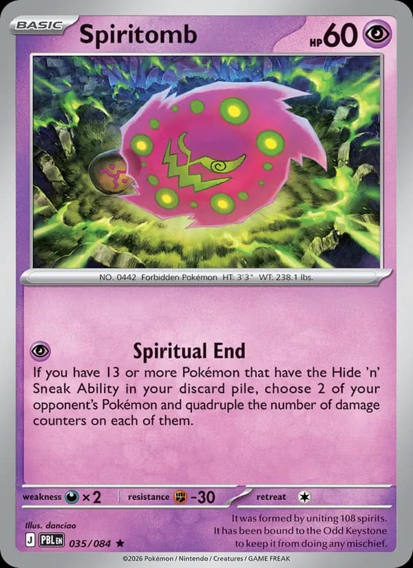 Spiritomb card in English