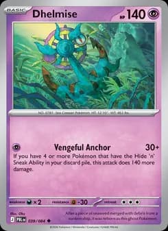 Dhelmise card in English