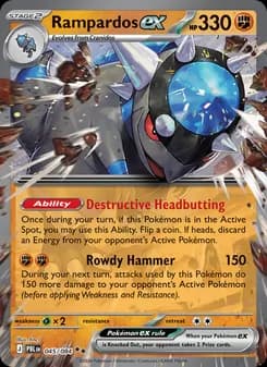 Rampardos ex card in English