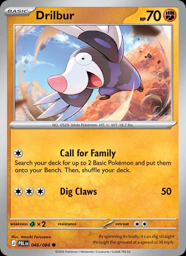 Drilbur card in English