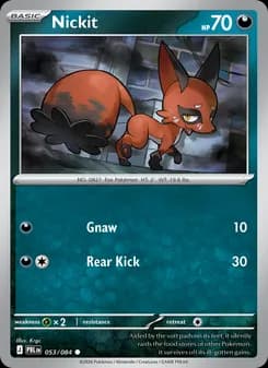 Nickit card in English