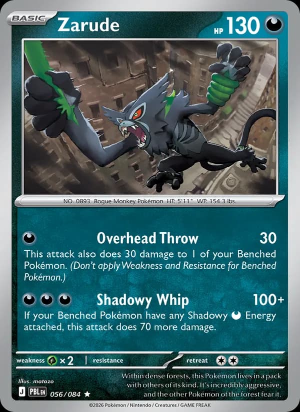 Zarude card in English