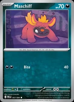 Maschiff card in English