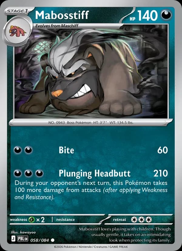 Mabosstiff card in English