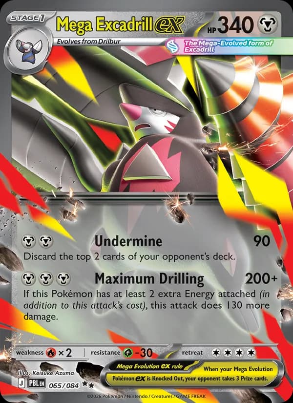 Mega Excadrill ex card in English