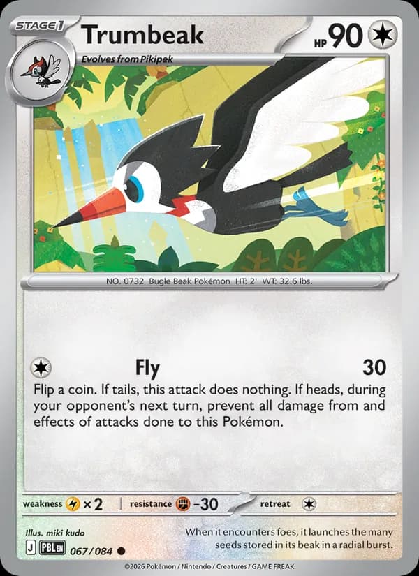 Trumbeak card in English