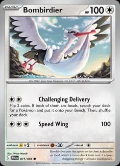 Bombirdier card in English