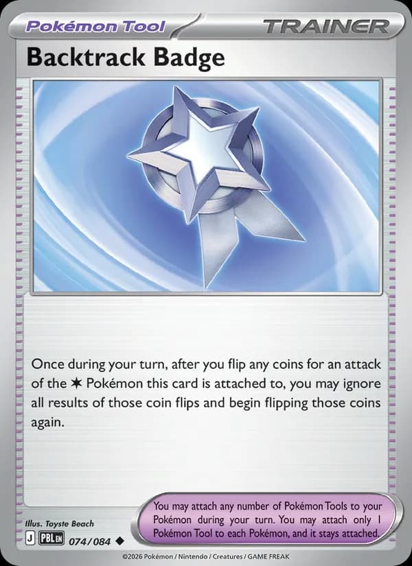 Backtrack Badge card in English