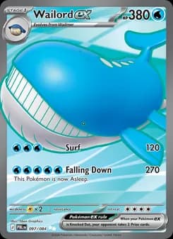 Wailord ex card in English