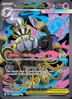 Mega Chandelure ex card in English