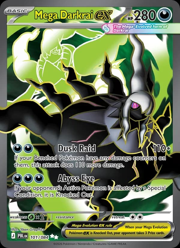 Mega Darkrai ex card in English