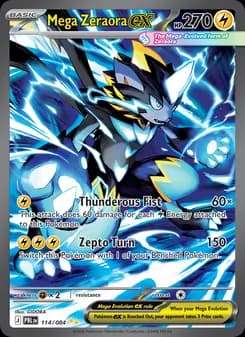 Mega Zeraora ex card in English